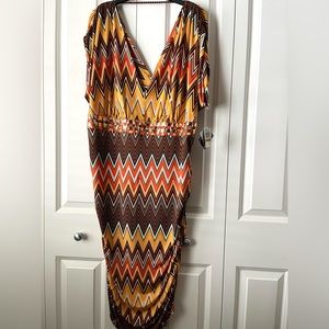 Size 3X baby phat chevron print jersey bodycon dress